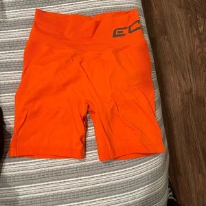 Orange workout shorts hardly worn